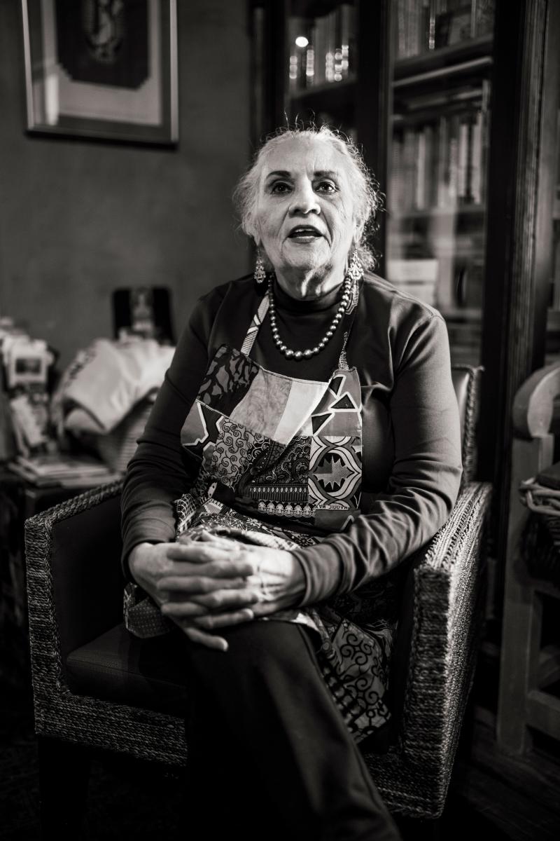 Denise Chávez, author of five novels, at Casa Camino Real bookstore, in Las Cruces.