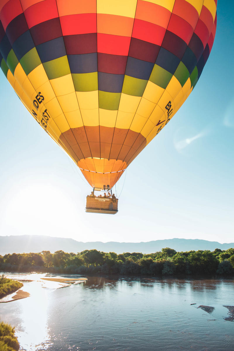 Hot-air balloon over the Rio Grande.