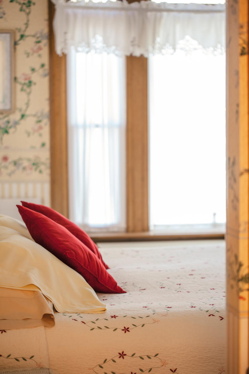 Pillowtop view of bed at Barristers Bed and Breakfast