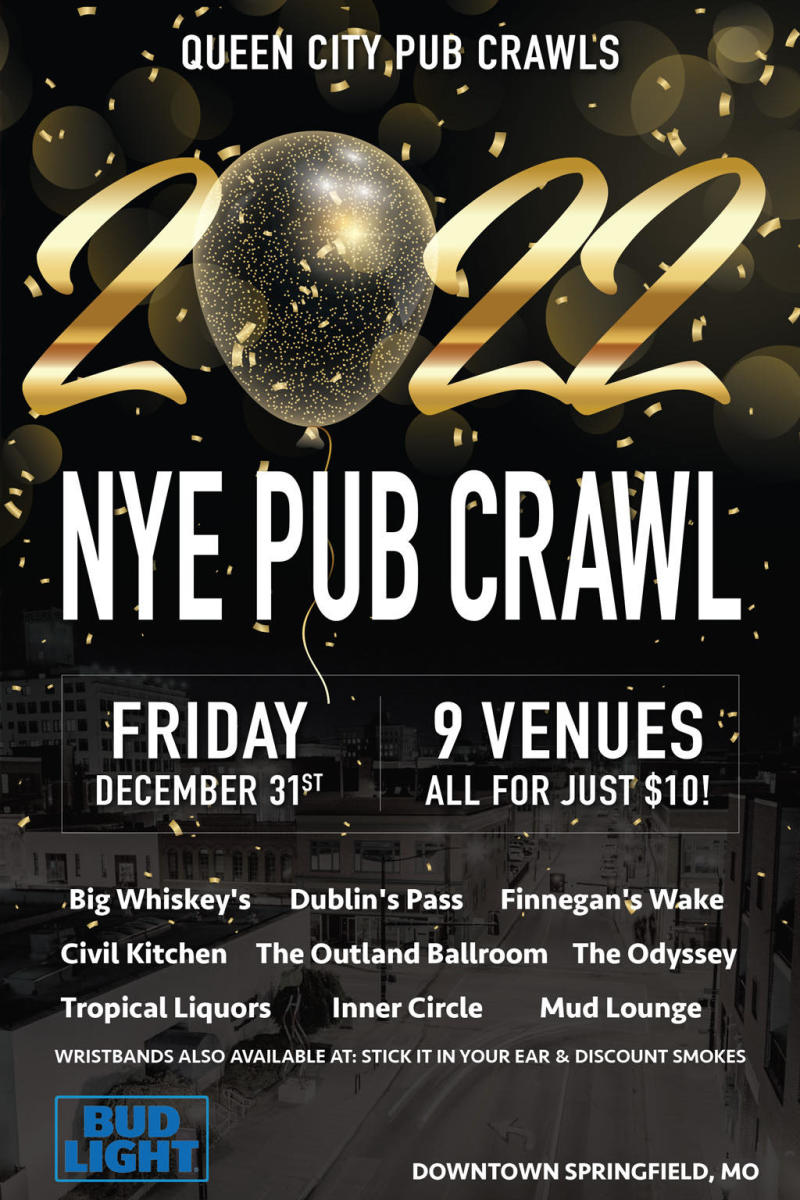 2021 New Year's Eve Pub Crawl Springfield, MO