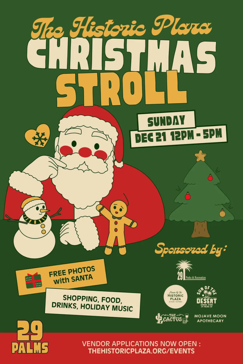 The Historic Plaza Christmas Stroll Dec 2025 Twentynine Palms California