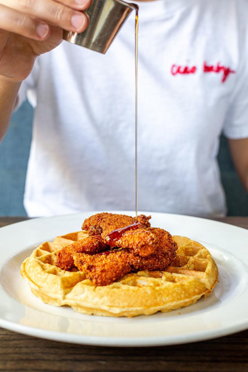 Local Table Chicken and Waffles in The Woodlands, Texas