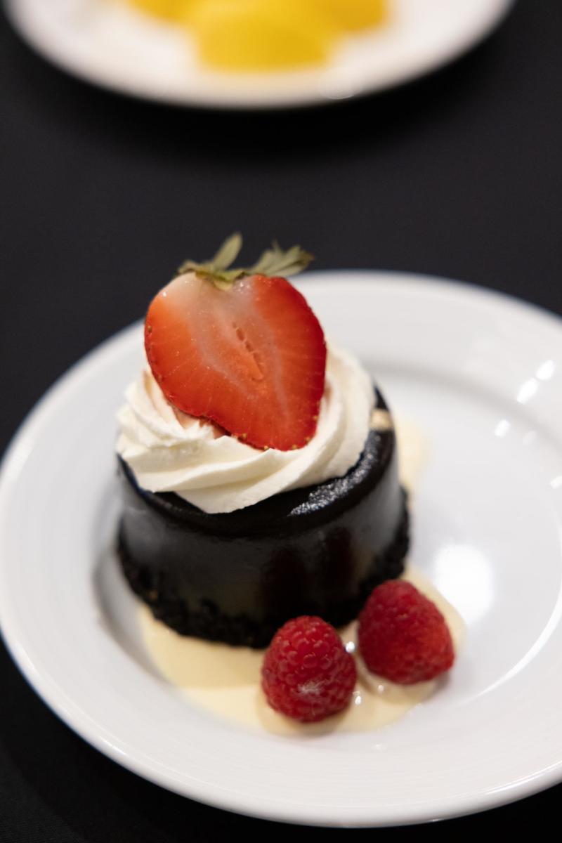 Dessert with Strawberry at The Woodlands Waterway Marriott Hotel and Convention Center