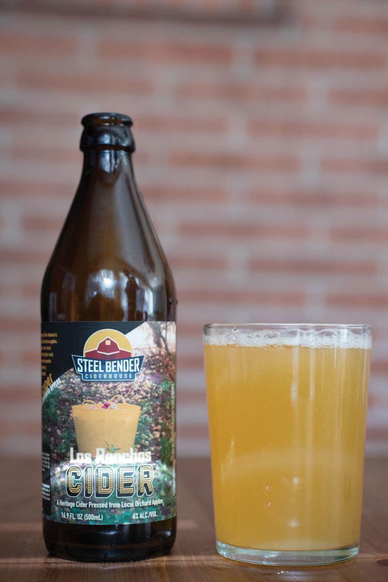 Locally made Los Ranchos Cider from Steel Bender.
