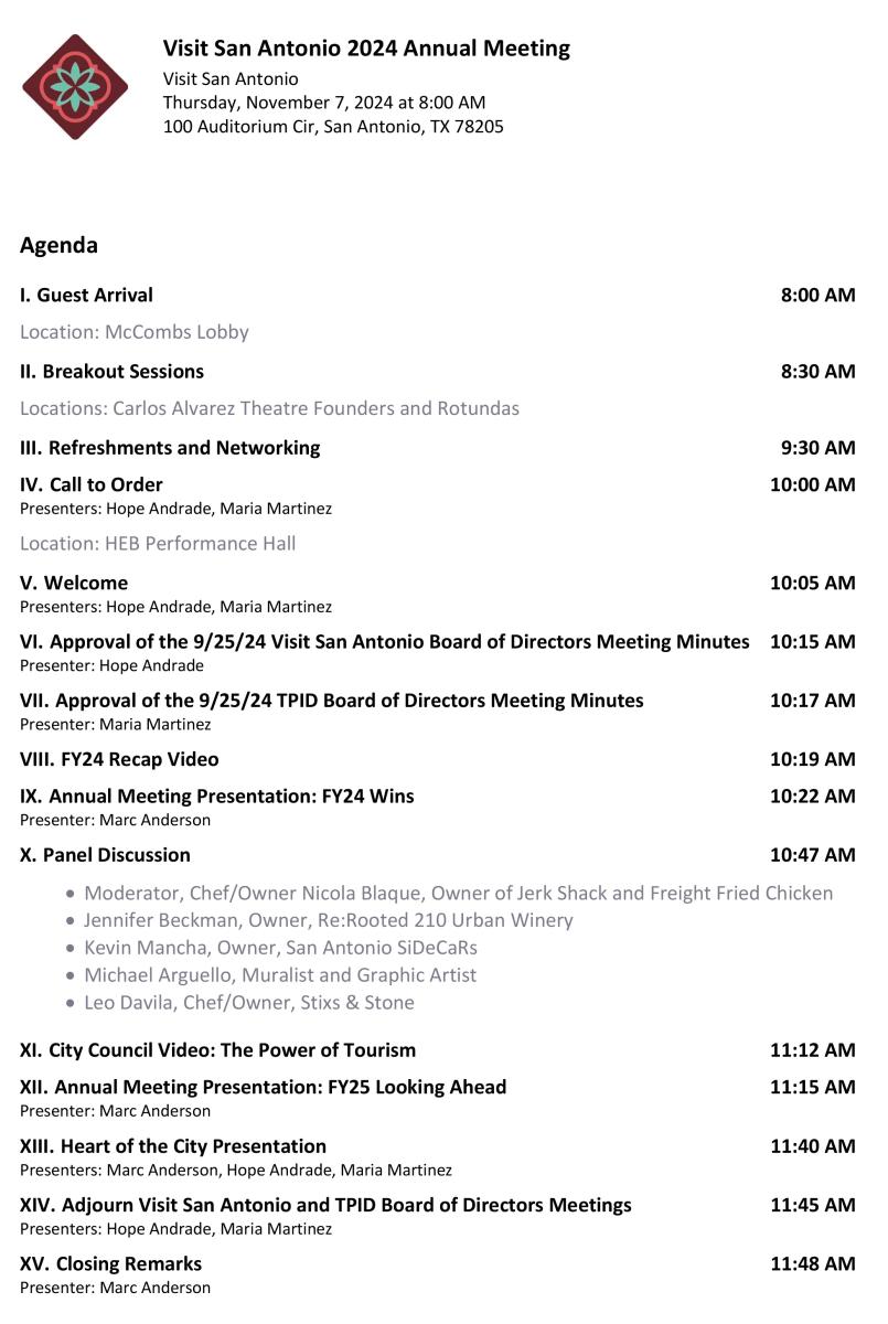 FY2025 Annual Meeting - Agenda