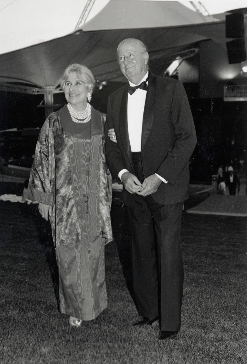 Cynthia and George Mitchell on the Opening Night of The Cynthia Woods Mitchell Pavilion