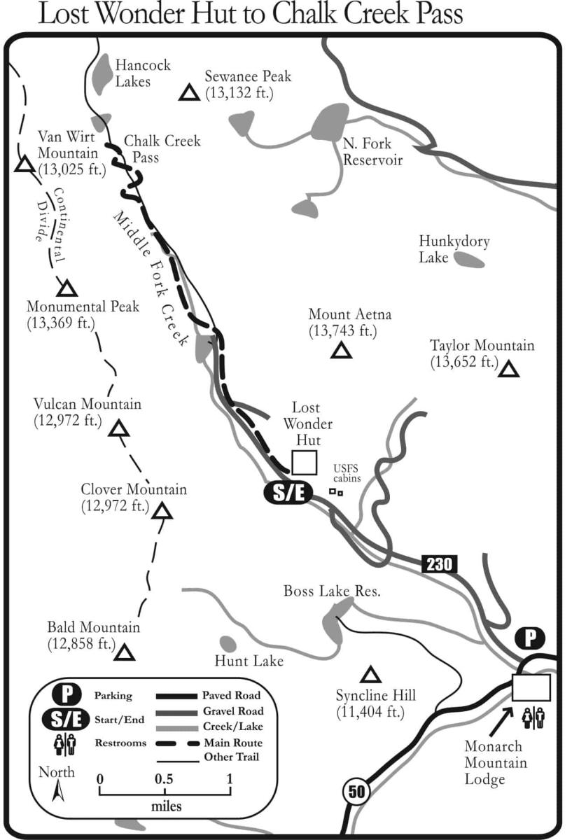Lost-Wonder-Hut-to-Chalk-Creek-Pass-map