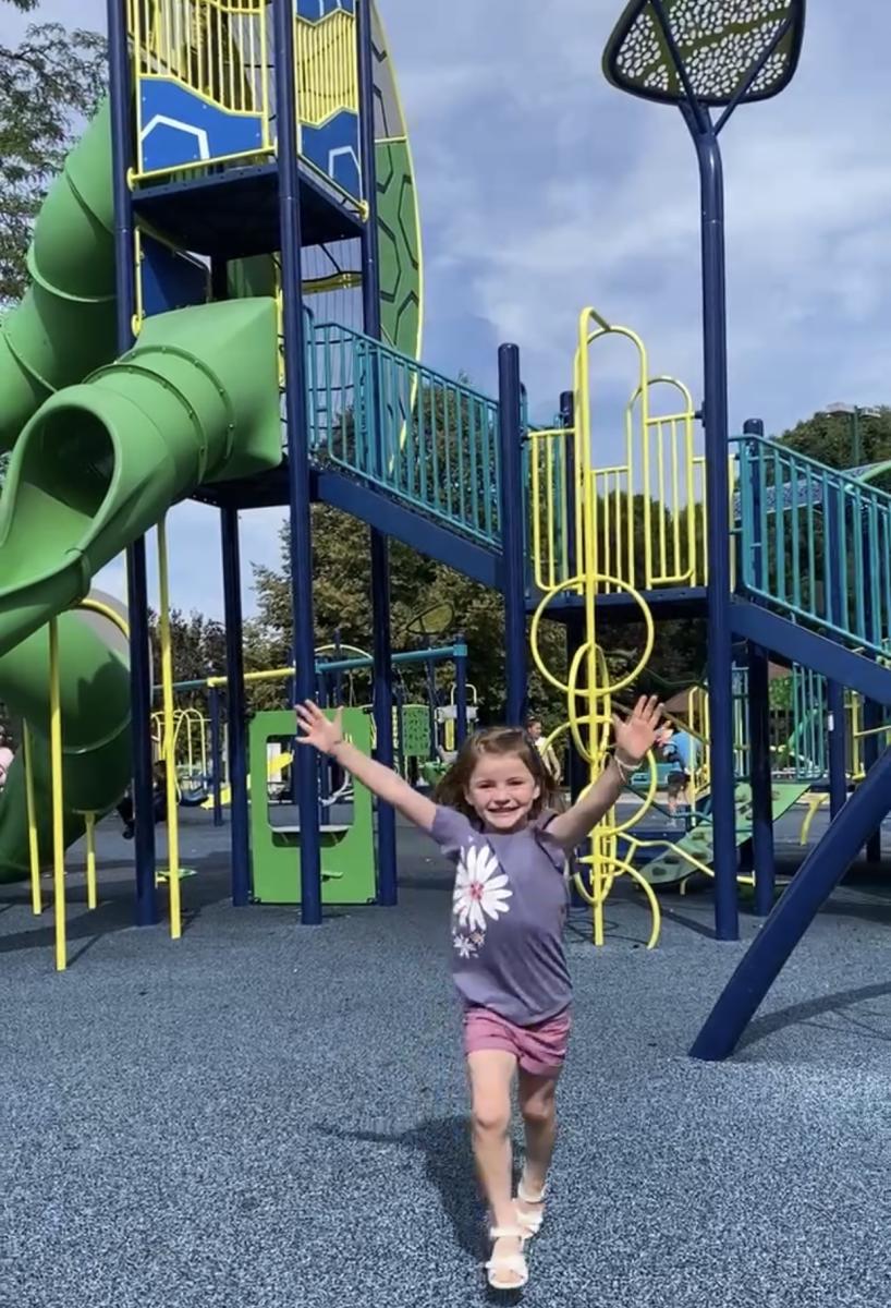 Kid on Playground at Menominee Park