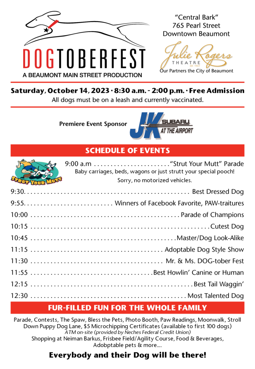 Dogtober schedule