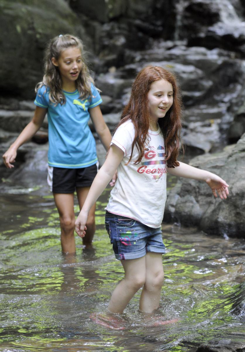 Nature Center Girls in Creek