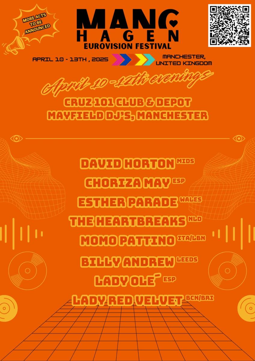 Concert poster for DJ line up at MancHagen Festival