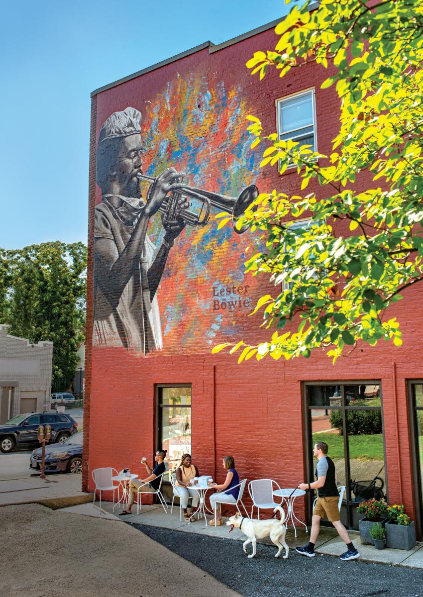 A picture of a mural in Downtown Frederick