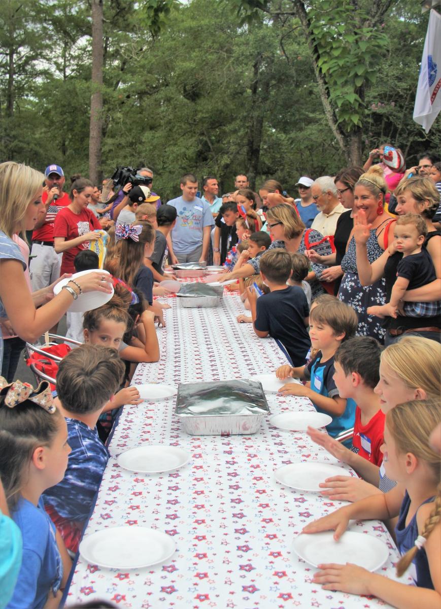 Hot dog eating contest at Covington's Sparks in Park
