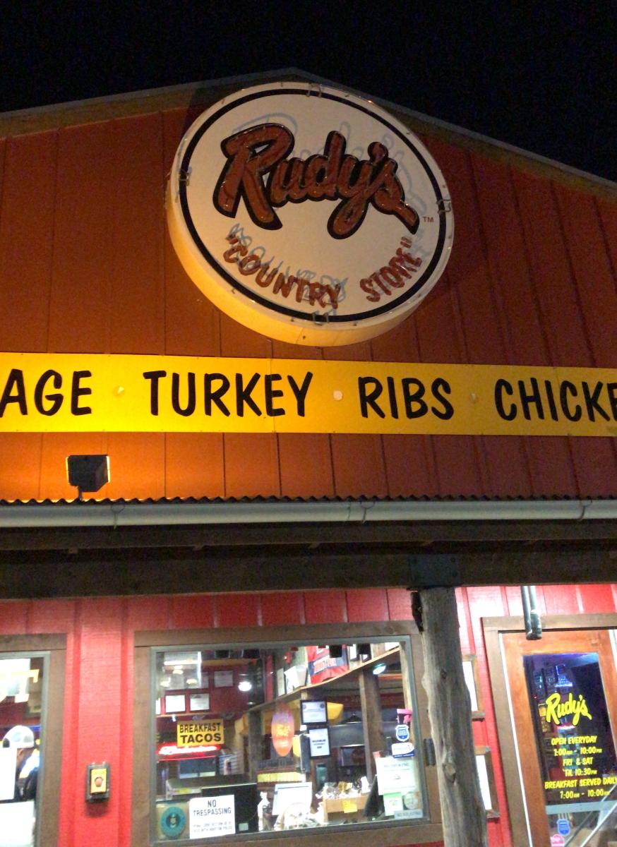 Exterior of Rudy's Barbecue