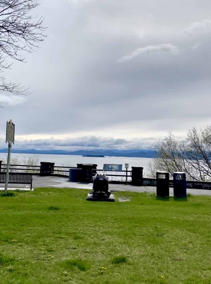 The Burlington Battery Park is a historic landmark overlooking Lake Champlain