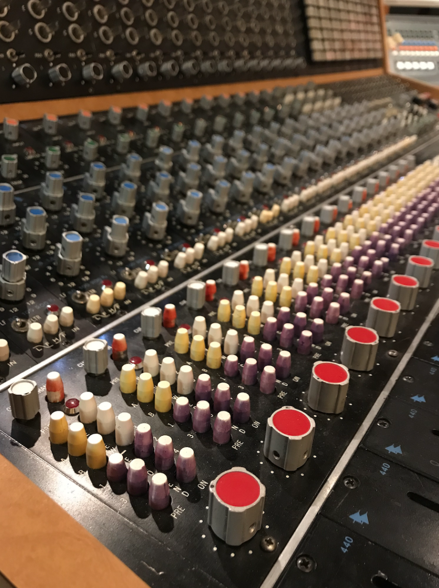 control board at muscle shoals sound studio