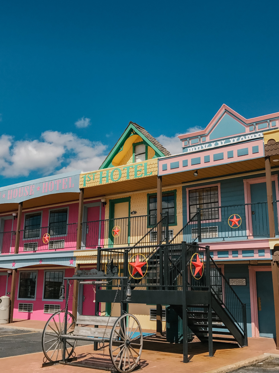 exterior of the big texan motel