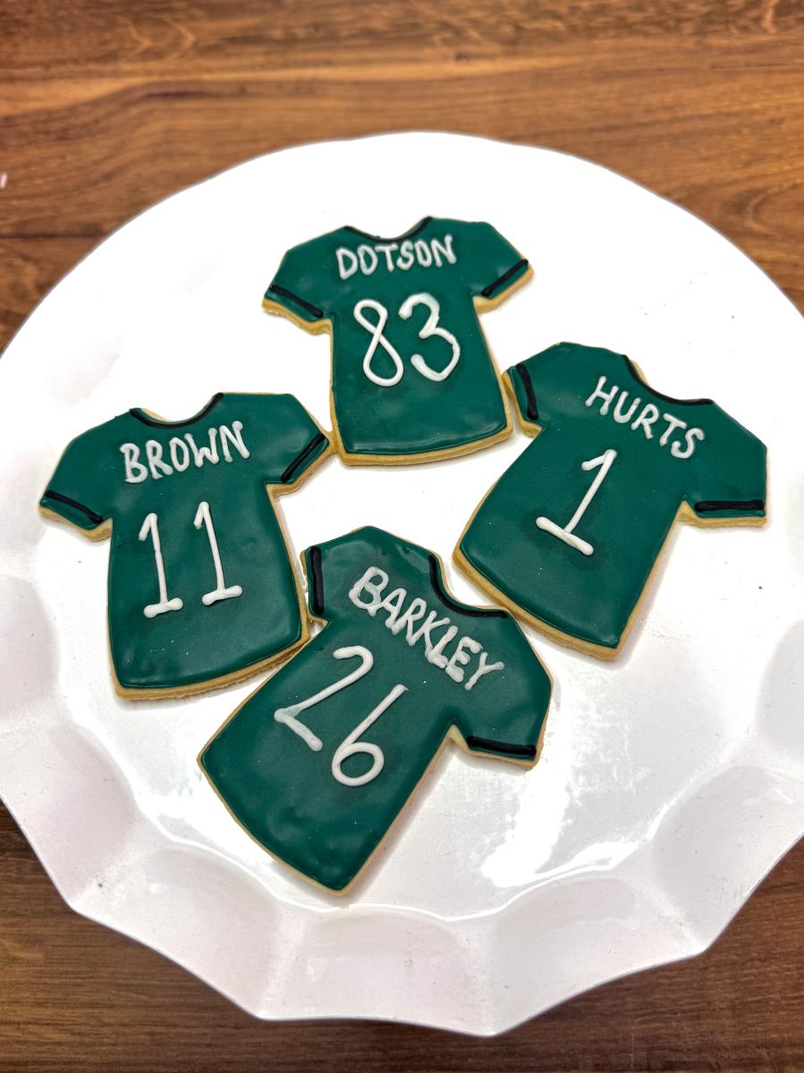 Eagles cookies at Sweet Girlz Bakery