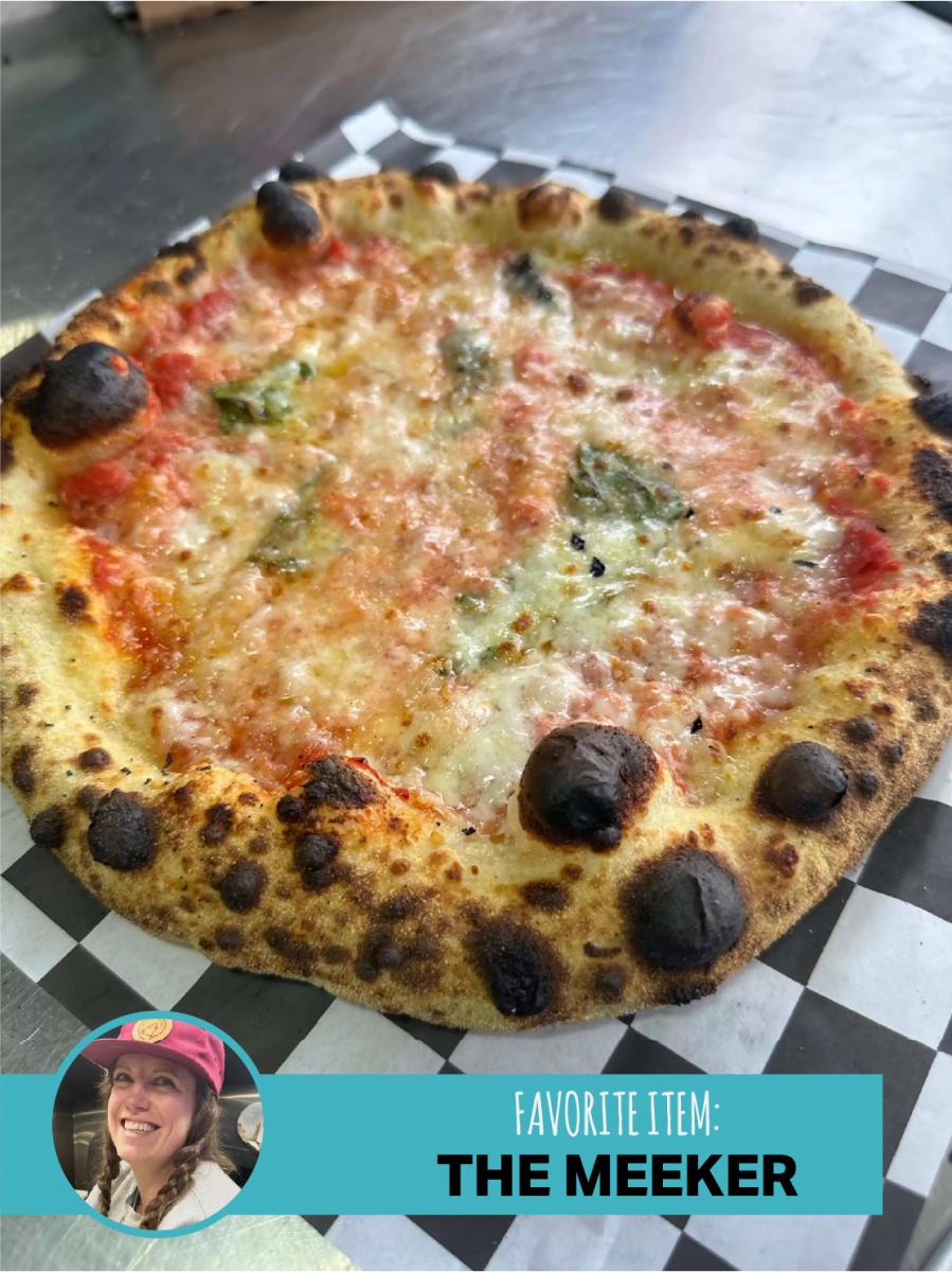 A fan favorite at Mangia Mangia is The Meeker — a classic Margherita pizza.