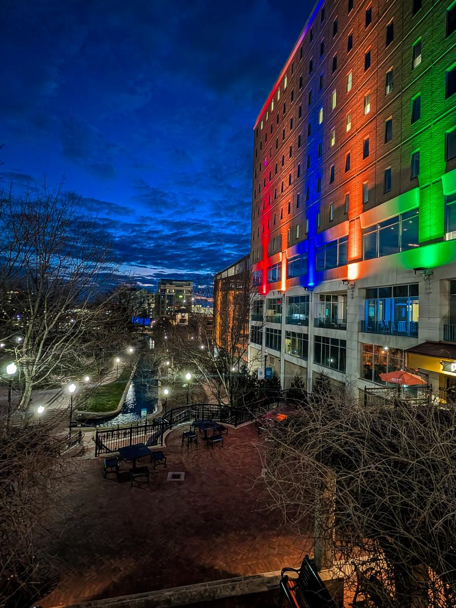 Vibrant Nightscapes at Big Spring Park Huntsville