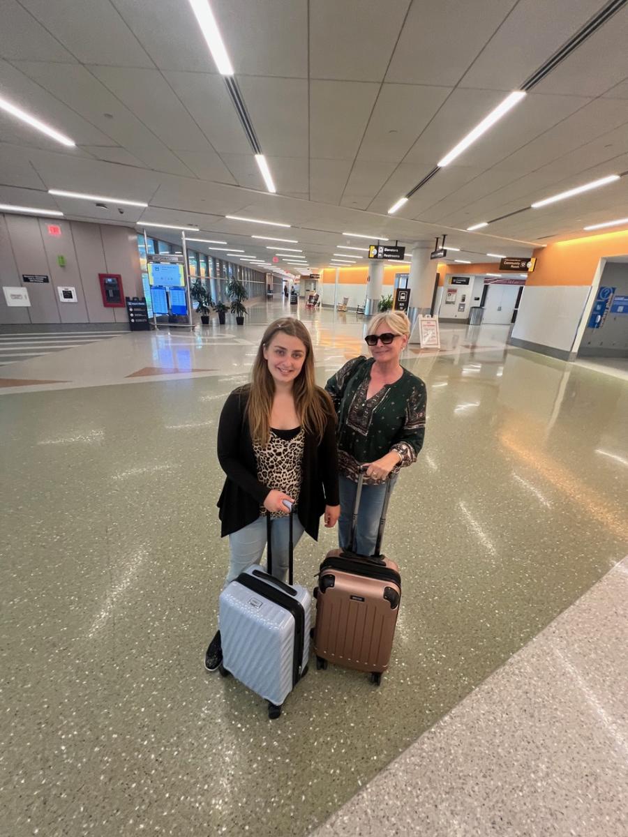 Behind the Scenes on Abbey Romeo and her Airplane trips with her mother, Christine Romeo