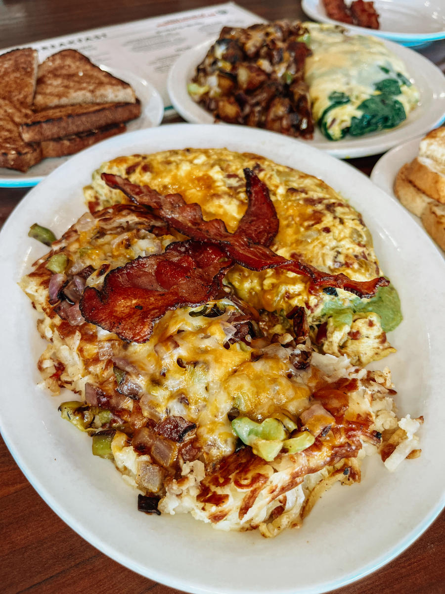 Bisbee Breakfast Club omelet with bacon