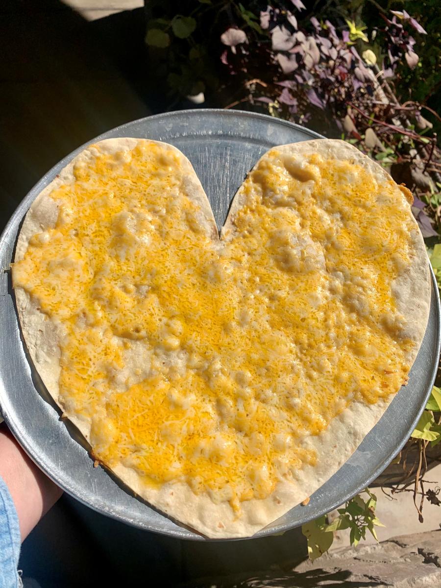 Valentine's Day Cheese Crisp at Someburros