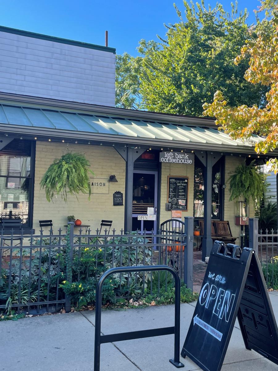 Left Bank Coffeehouse side entrance.