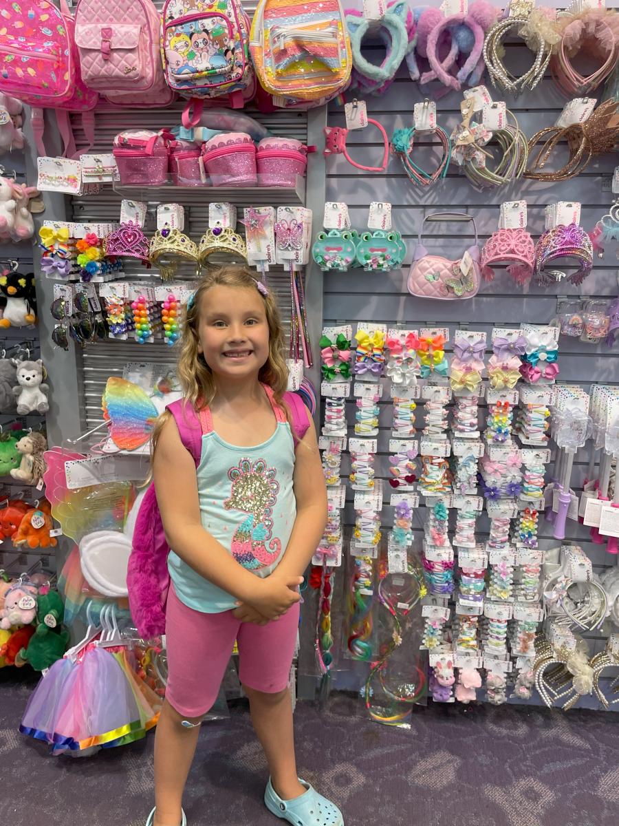 Girl Shopping at Claires