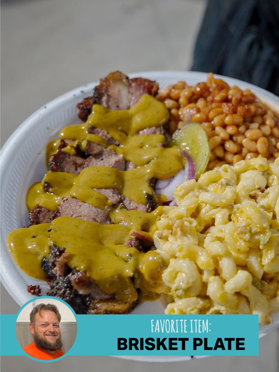 WesTex food truck local favorite dish, is the brisket plate