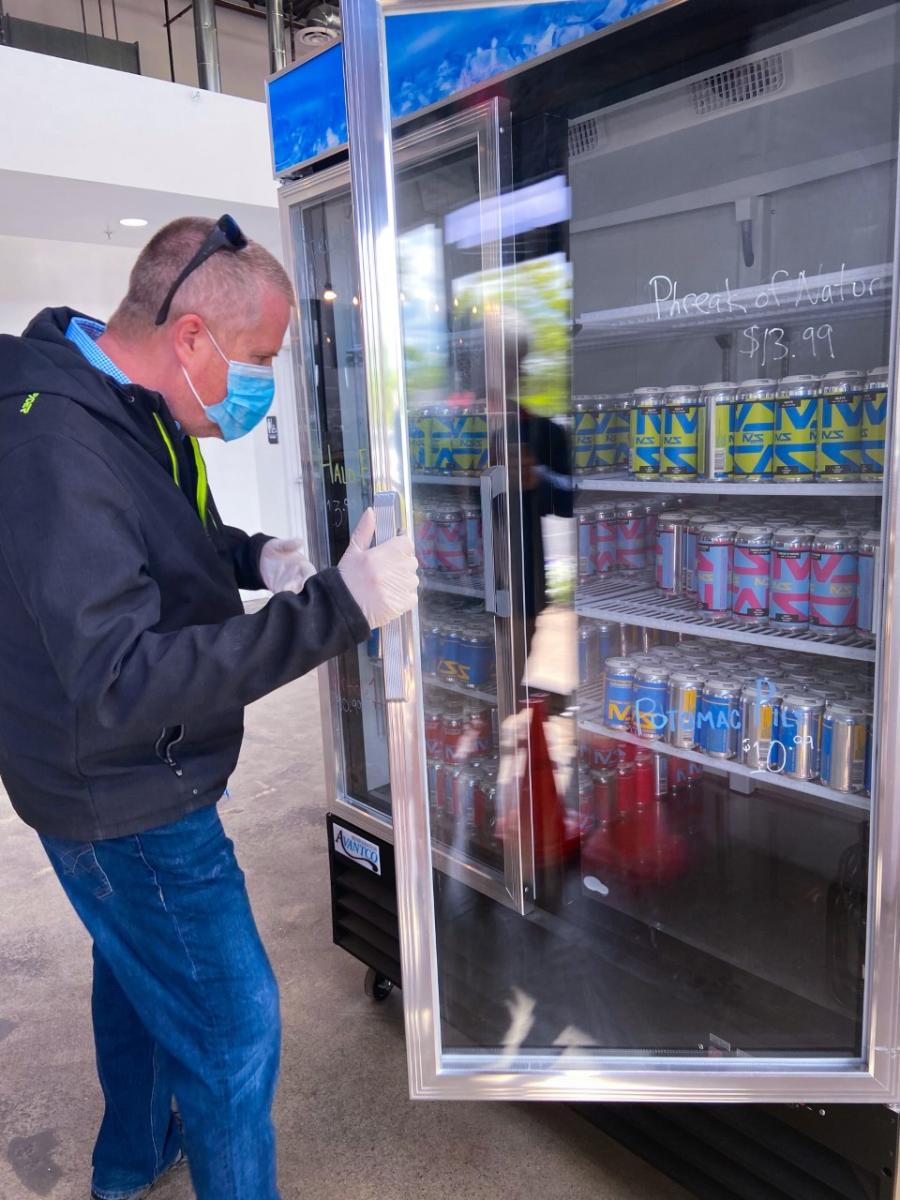 Take out cans at Mustang Sally Brewing