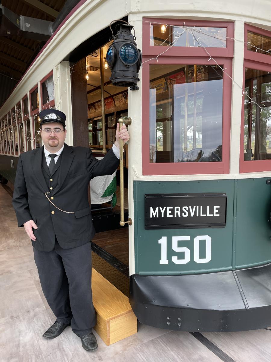 Historic H&F Trolley at Myersville Community Library