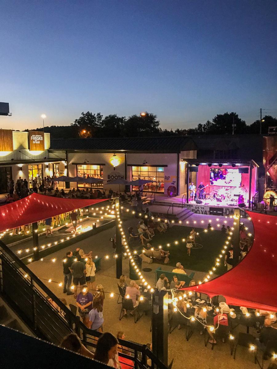 Bird's Eye View of the Pourhouse Rooftop Bar at Stovehouse