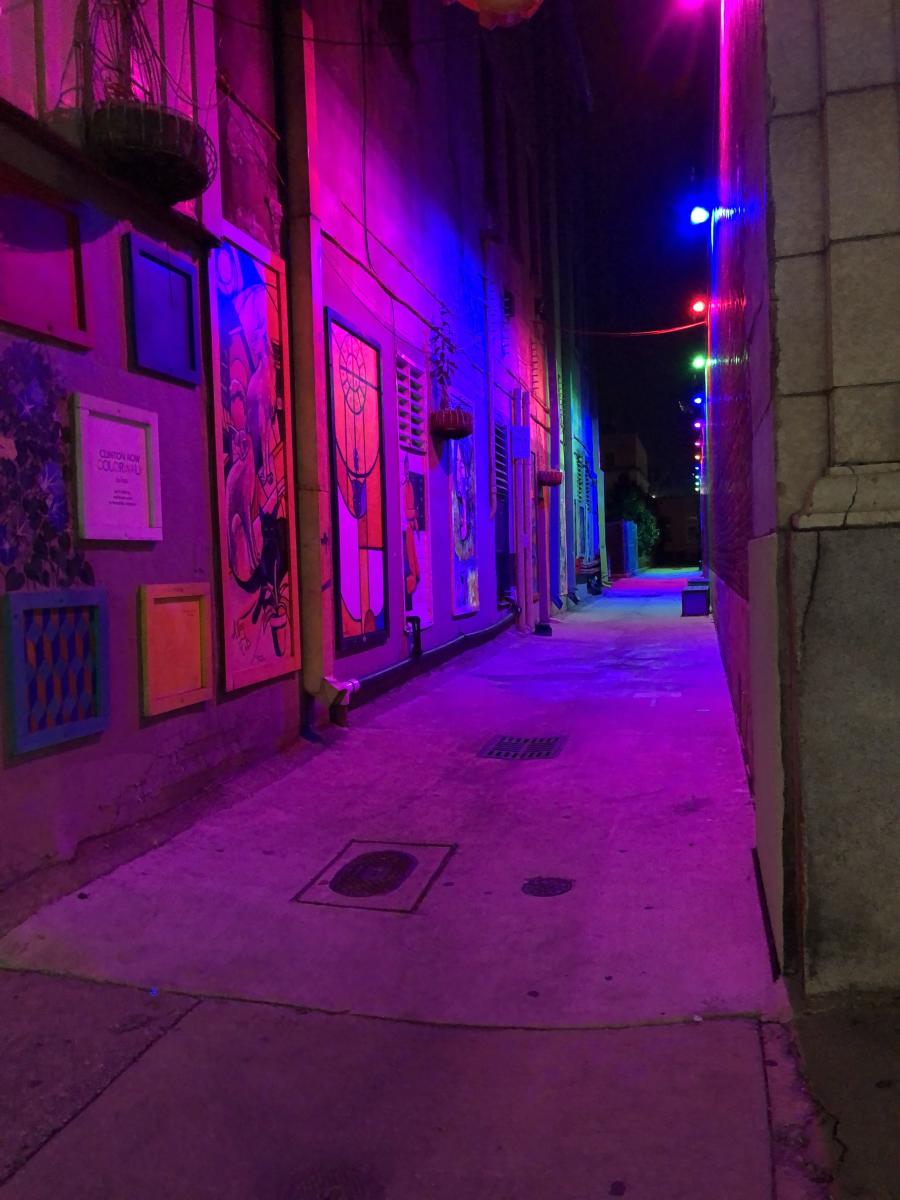 Clinton Row Color Row Light Trail Photo