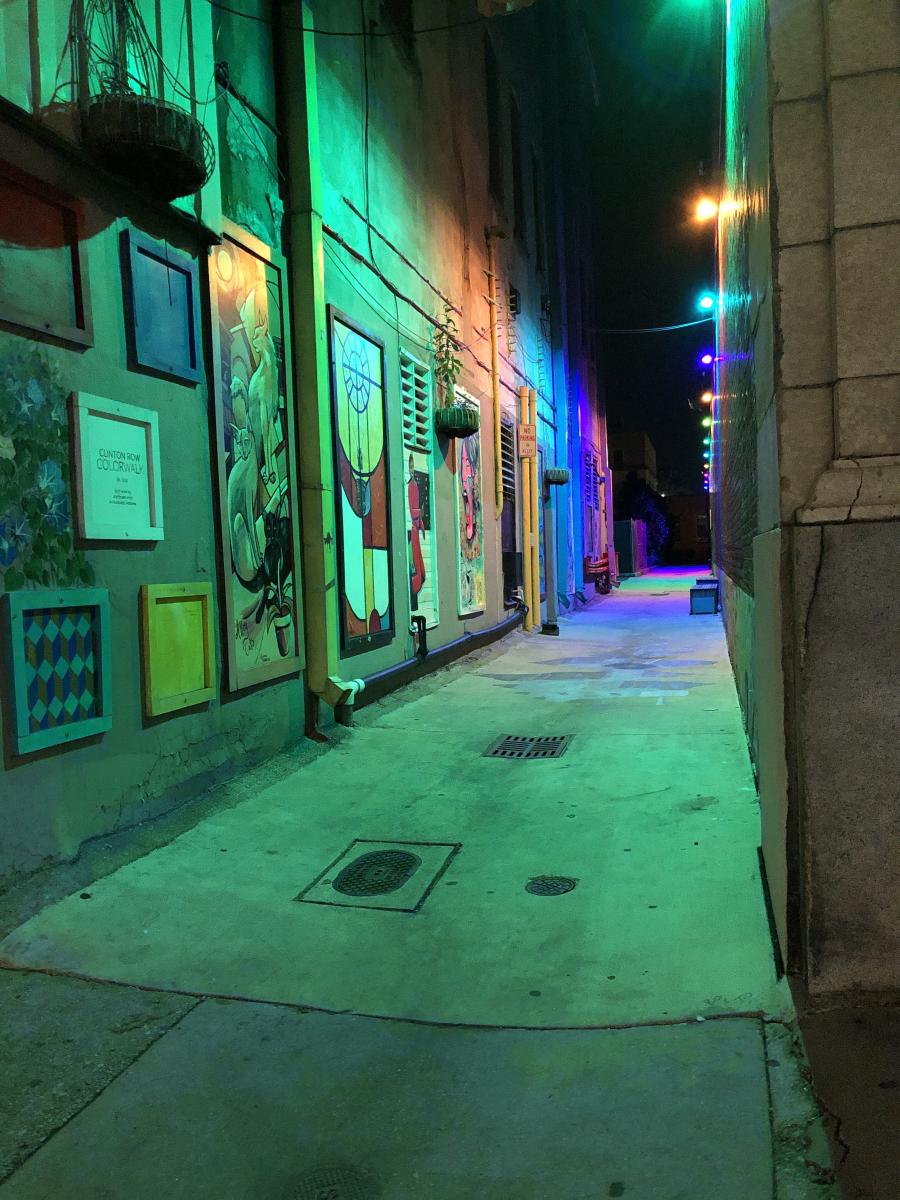 Clinton Row Color Row Light Trail Photo