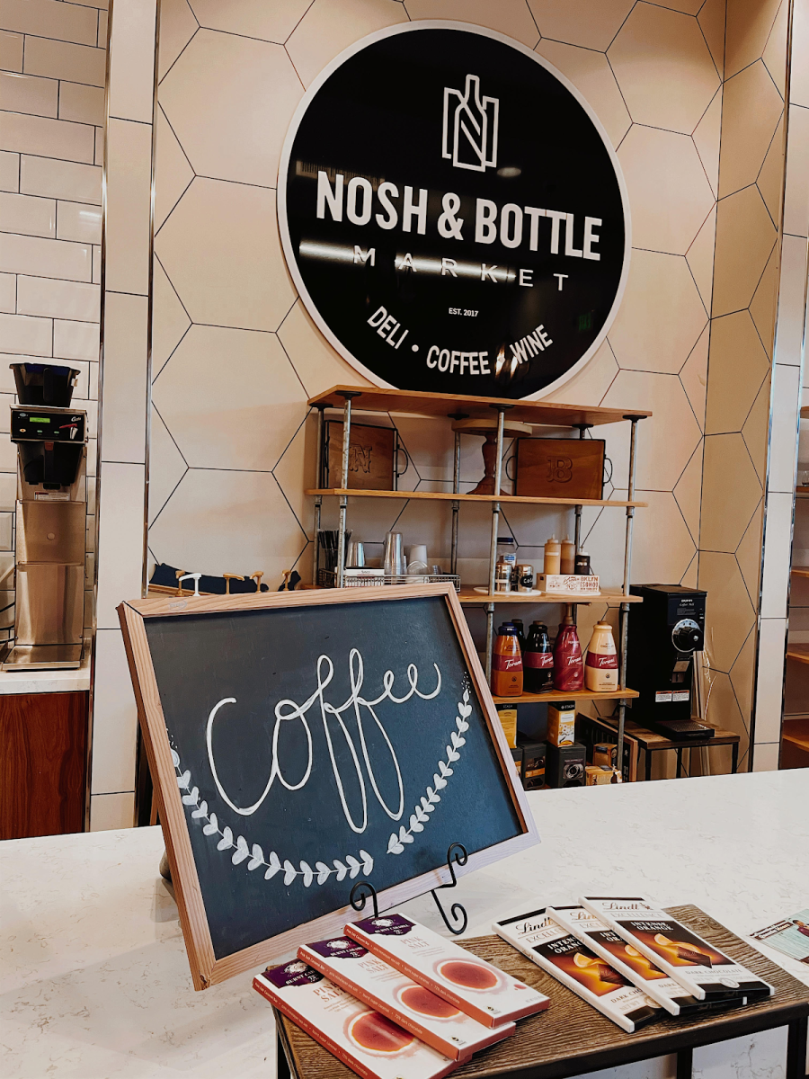 Nosh & Bottle Coffee sign