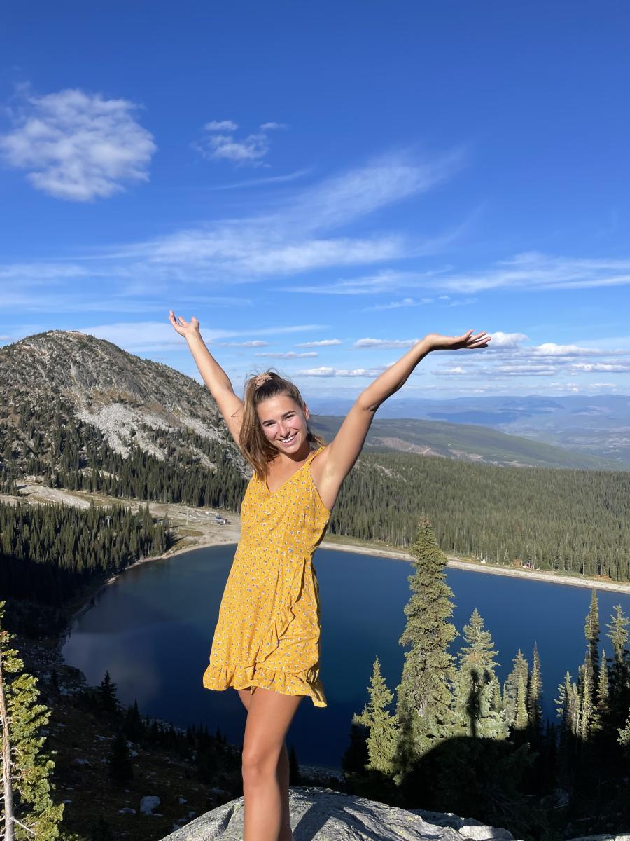 Jensen Kentel Hiking at Big White Ski Resort