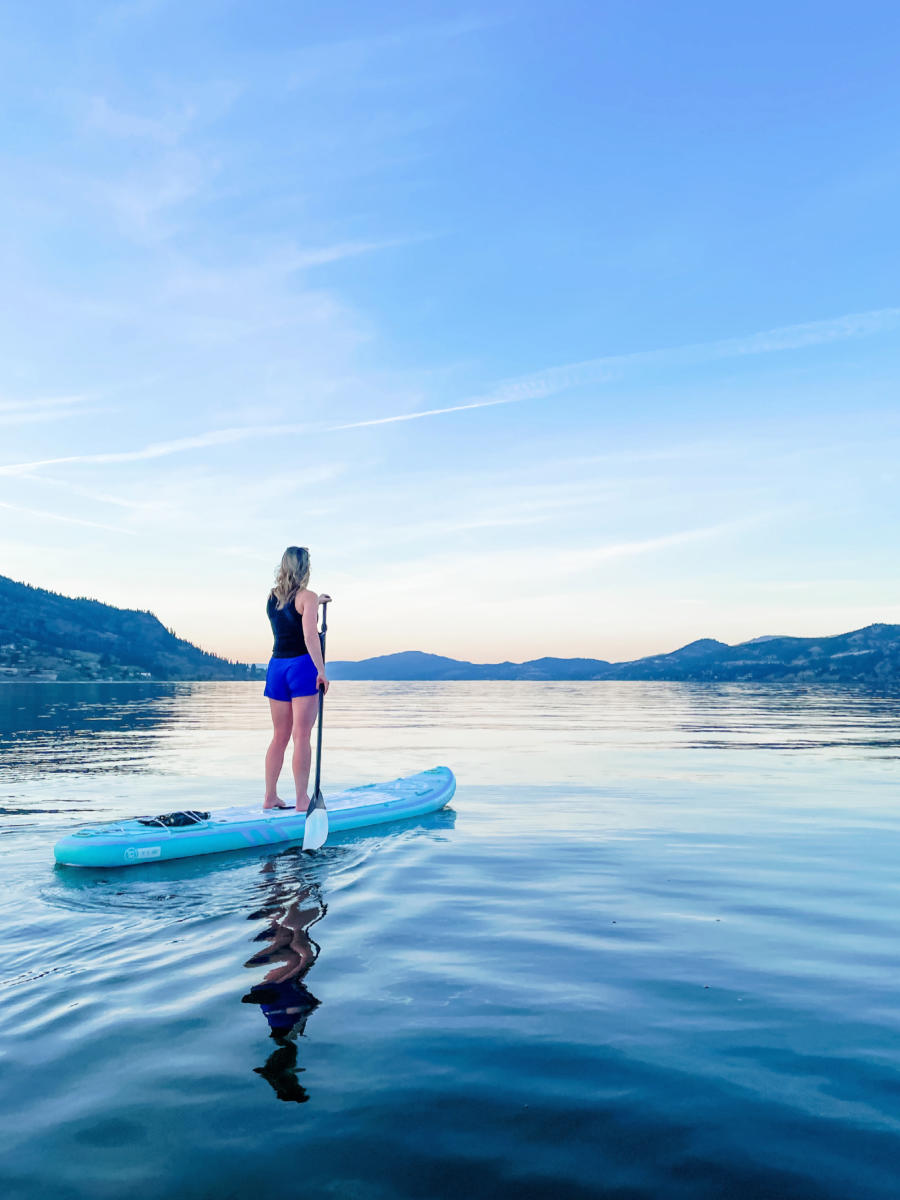 Emily Paddleboarding on Okanagan Lake