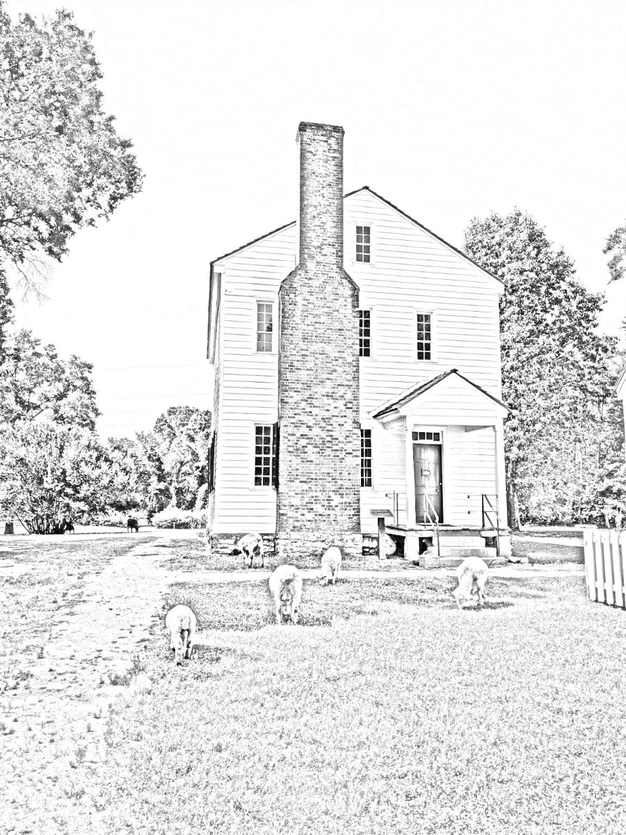 Historic Latta Plantation Coloring Page