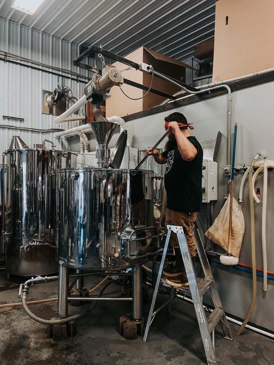 Man Brewing Beer