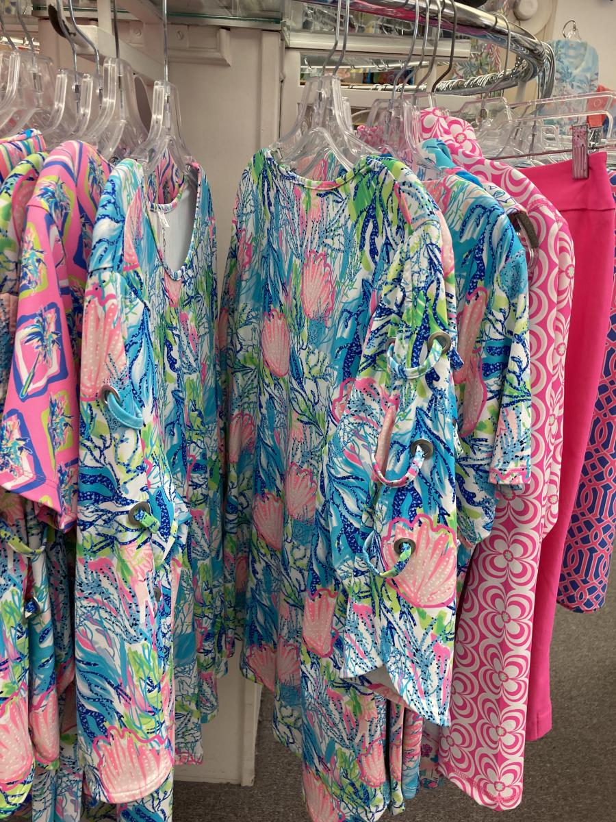 Blouses for sale at Frenchy's in Palm Springs.