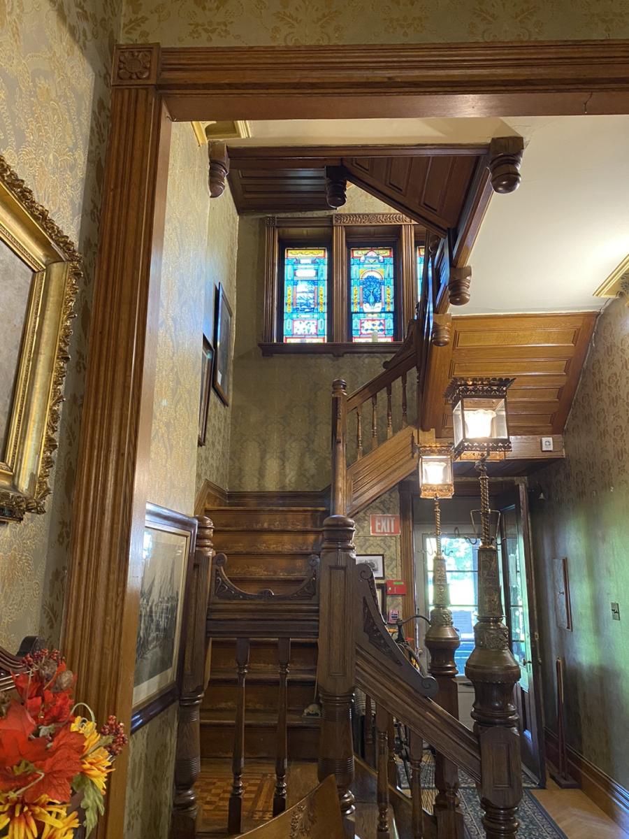 stair landing in a victorian home