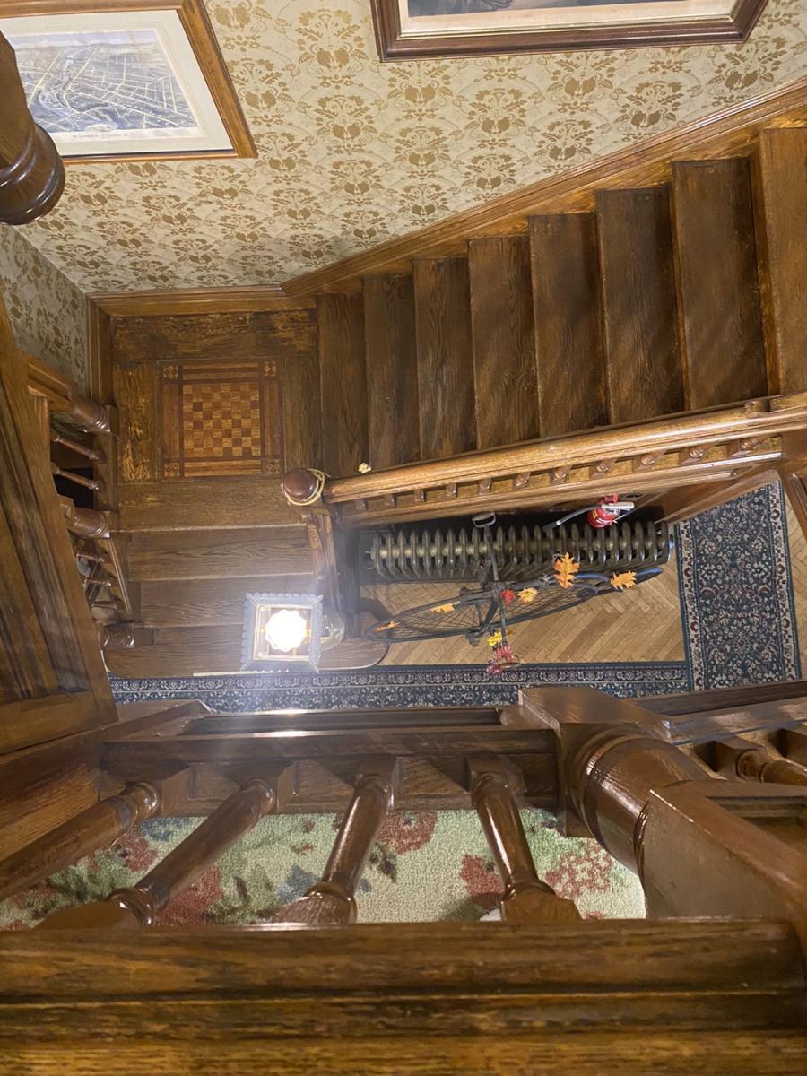 stairwell going down three flights in a victorian home