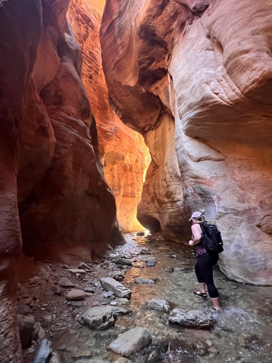Hiking up Kanarra Falls