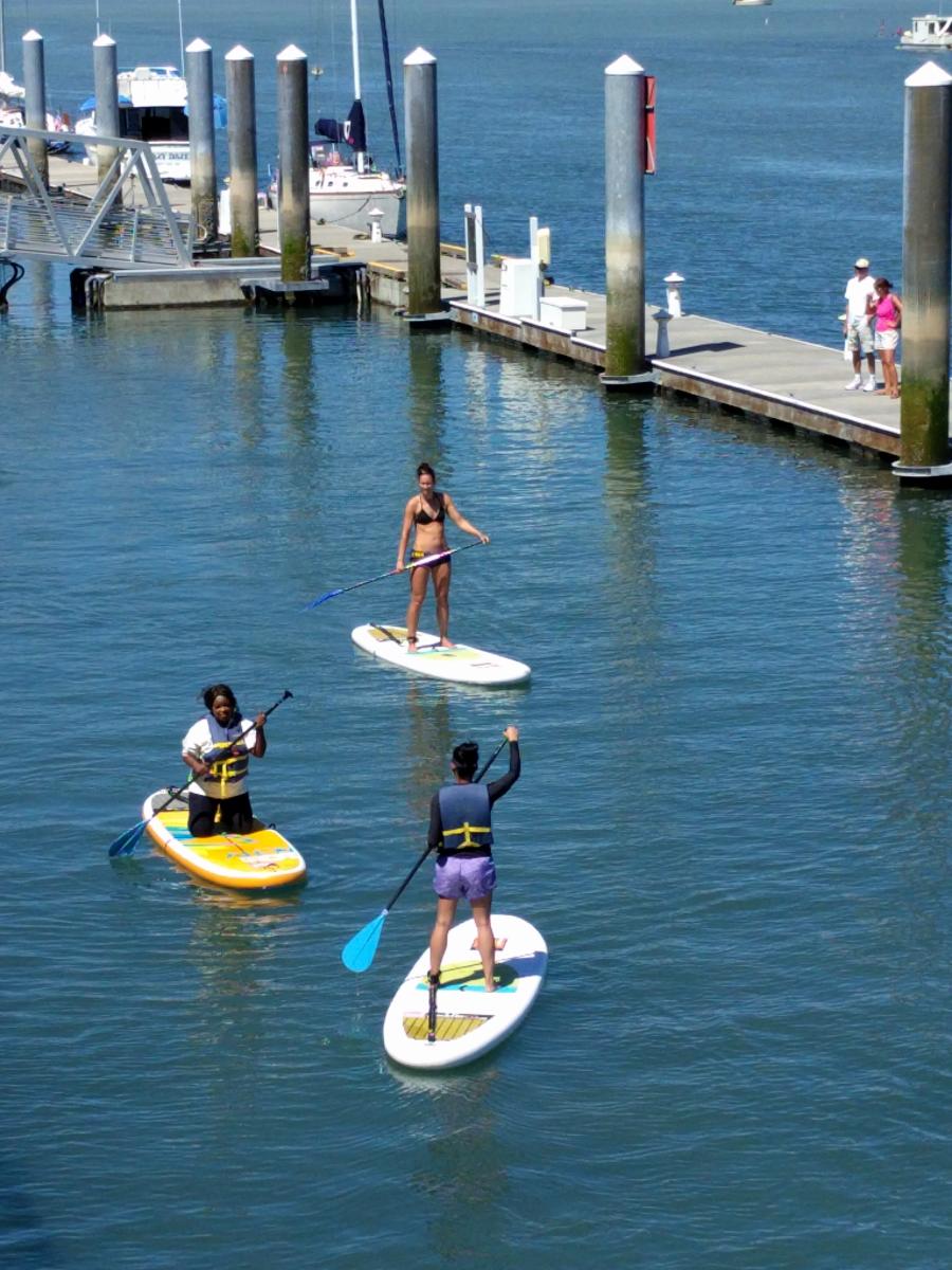 Stand up paddle boarding in the Foss Waterway