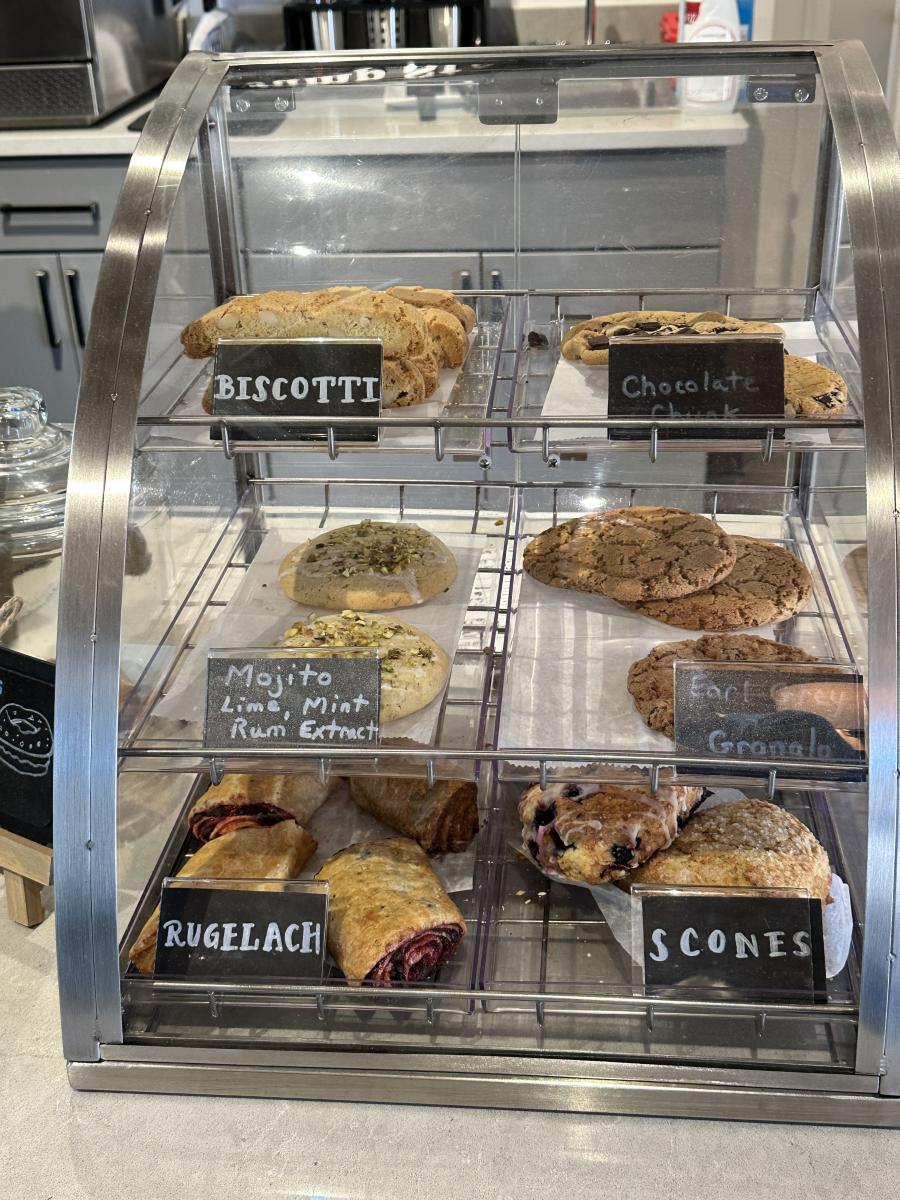 displayed baked goods