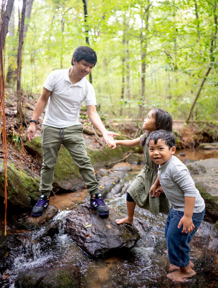 State Botanical Garden - Kids in the stream