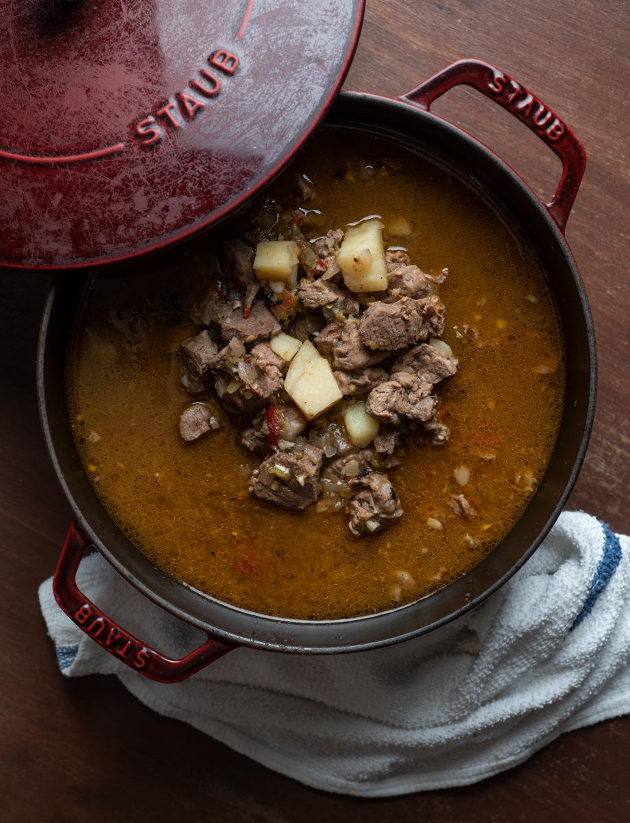 Joseph Wrede’s Christmas Style Chile Beef Tenderloin Stew Recipe, New Mexico Magazine