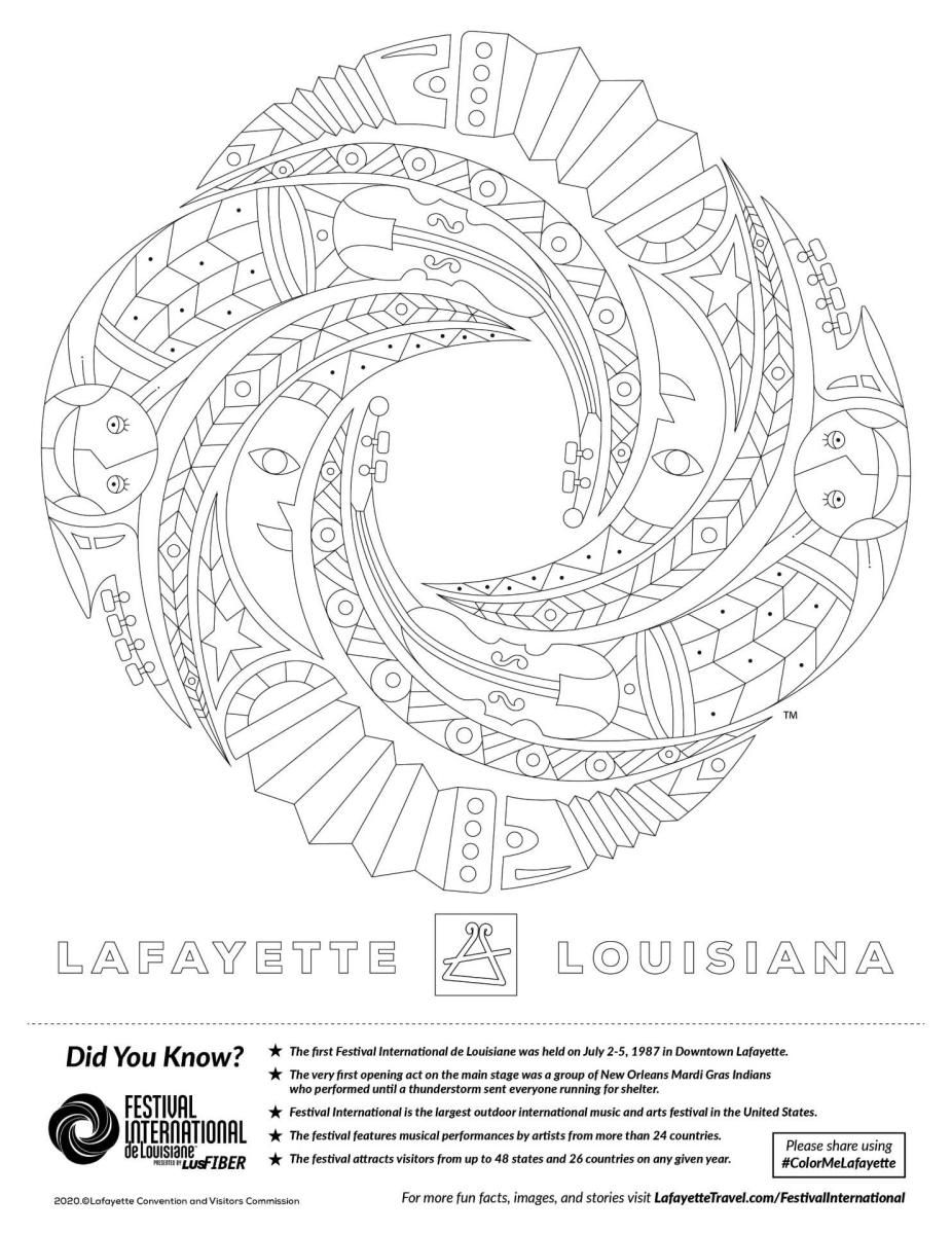 Festival International Coloring Sheet — Musical Beats
