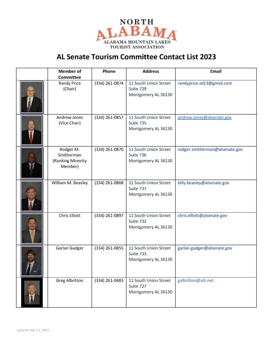 Alabama Senate Tourism Committee